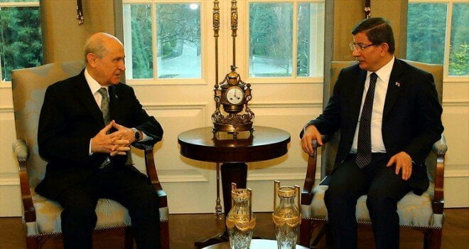 Başbakan Davutoğlu ile MHP Genel Başkanı Bahçeli’nin görüşmesi 45 dakika