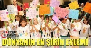 Çocuk hakları ile ilgili eğitim alan minikler düzenledikleri etkinlikle kendi