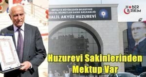 Antalya Döşemealtı İlçesinde bulunan Halil Akyüz Huzurevinde bulunan yaşlılarımızın yayın