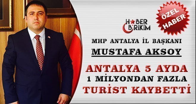 Aksoy:”Turizm ve tarıma bağlı Antalya ekonomisi ,maalesef her iki dalda