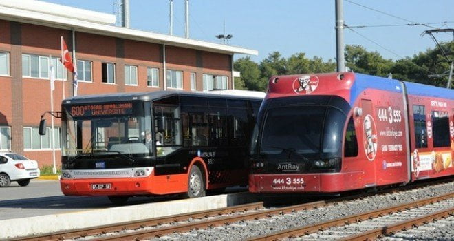Antalya Ulaşım AŞ’den yapılan açıklamada, Antalya Büyükşehir Belediyesi sınırları içindeki