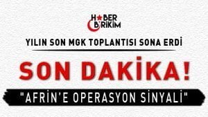 Cumhurbaşkanlığı'ndaki MGK sonrası Afrin'e operasyon sinyallerinin yer aldığı yazılı açıklama