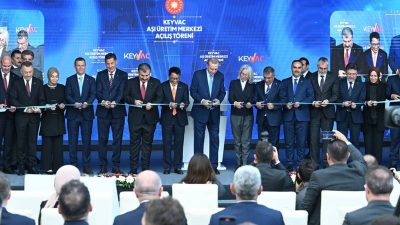 Cumhurbaşkanı Recep Tayyip Erdoğan, KeyVac Aşı Üretim Merkezi açılış töreninde